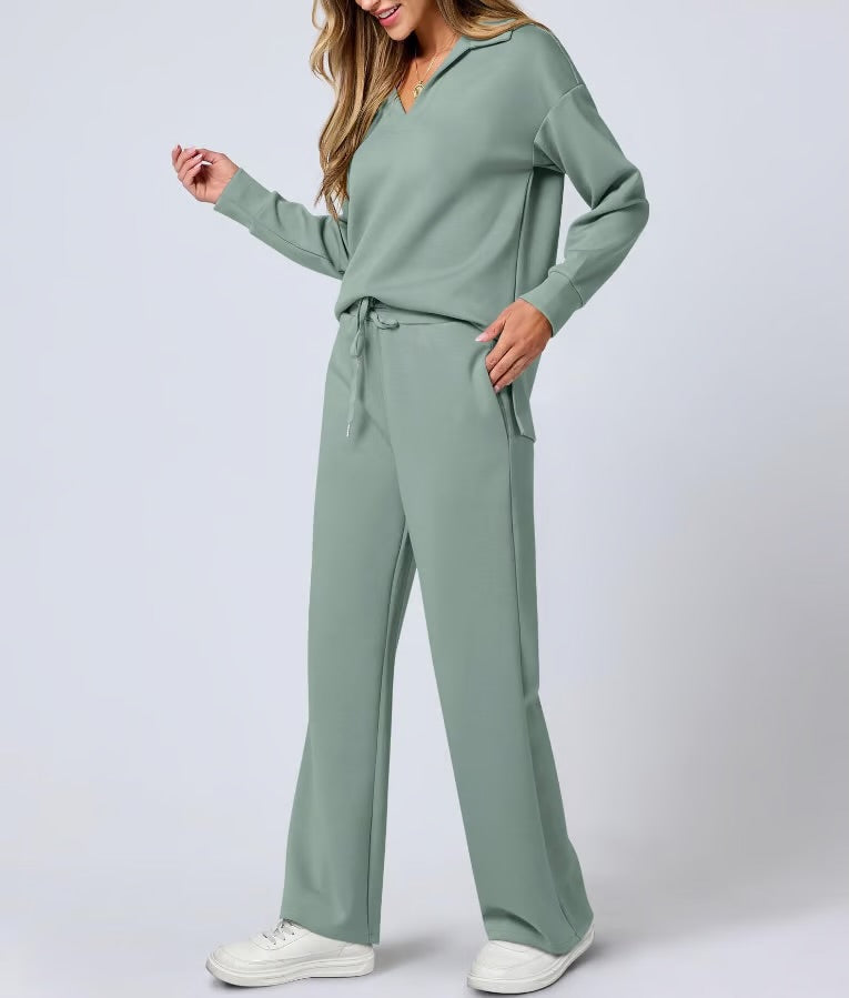 Vienna Comfort™: Dam 2-delade sweatsets med långa ärmar
