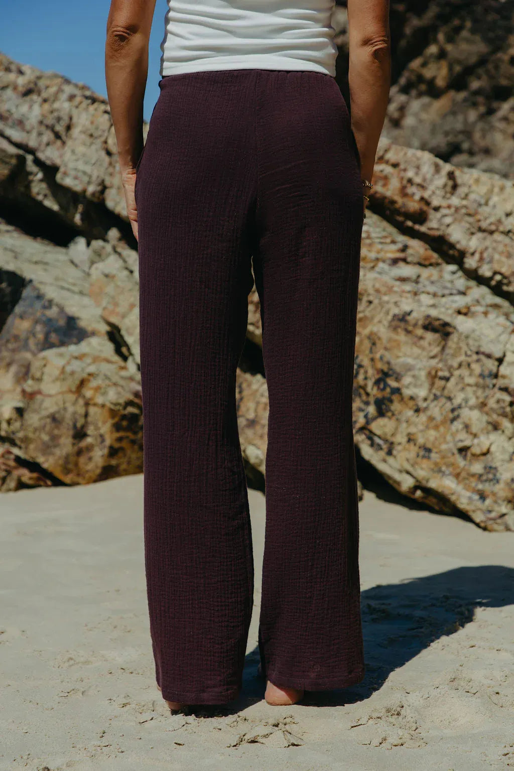 Zulu Cotton Pants - Choc Berry