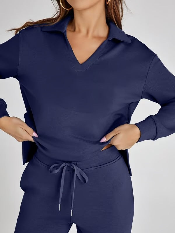 Vienna Comfort™: Dam 2-delade sweatsets med långa ärmar