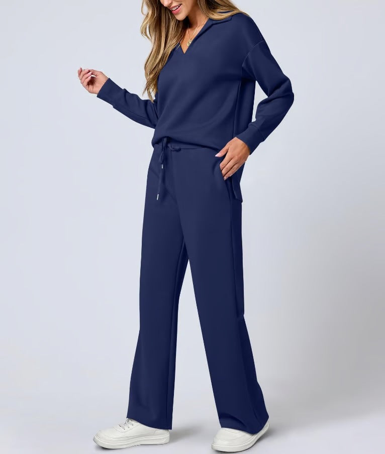 Vienna Comfort™: Dam 2-delade sweatsets med långa ärmar