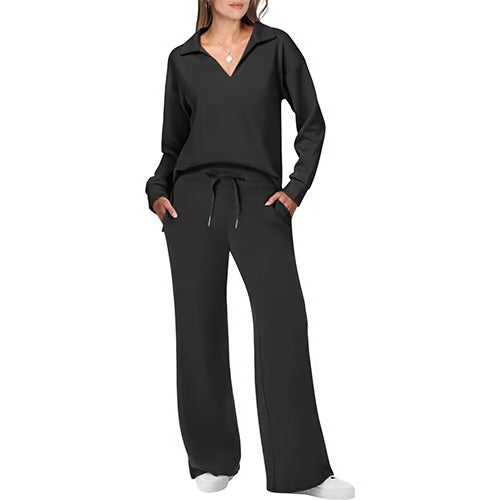 Vienna Comfort™: Dam 2-delade sweatsets med långa ärmar