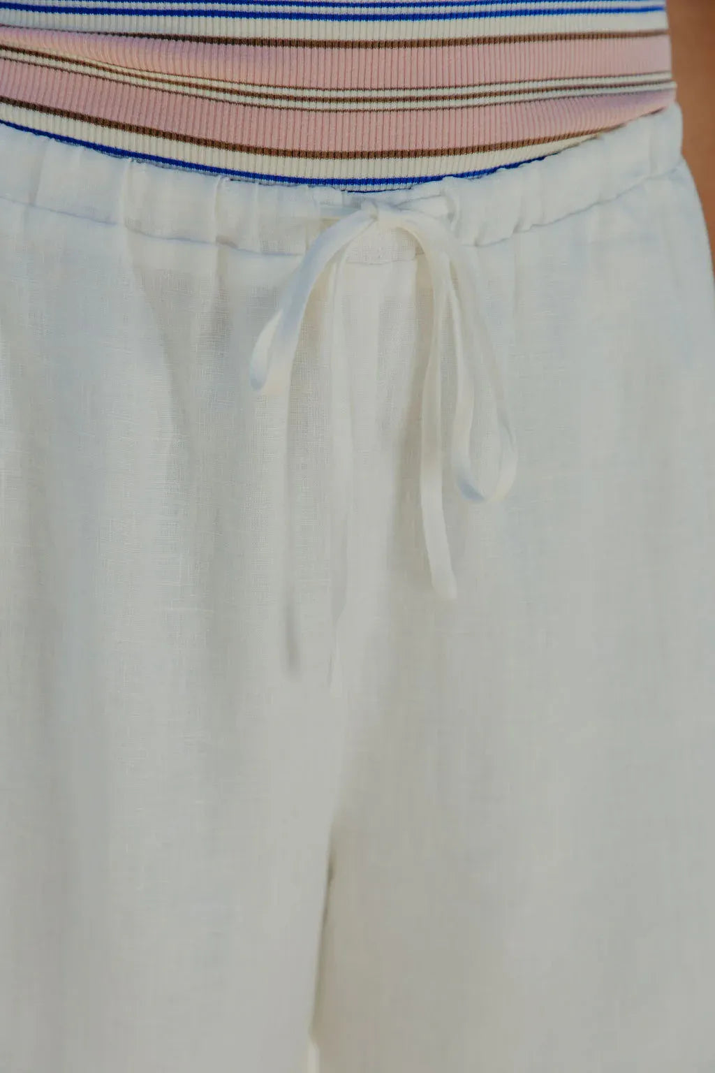 Willow Straight-Leg Linen Pants - White