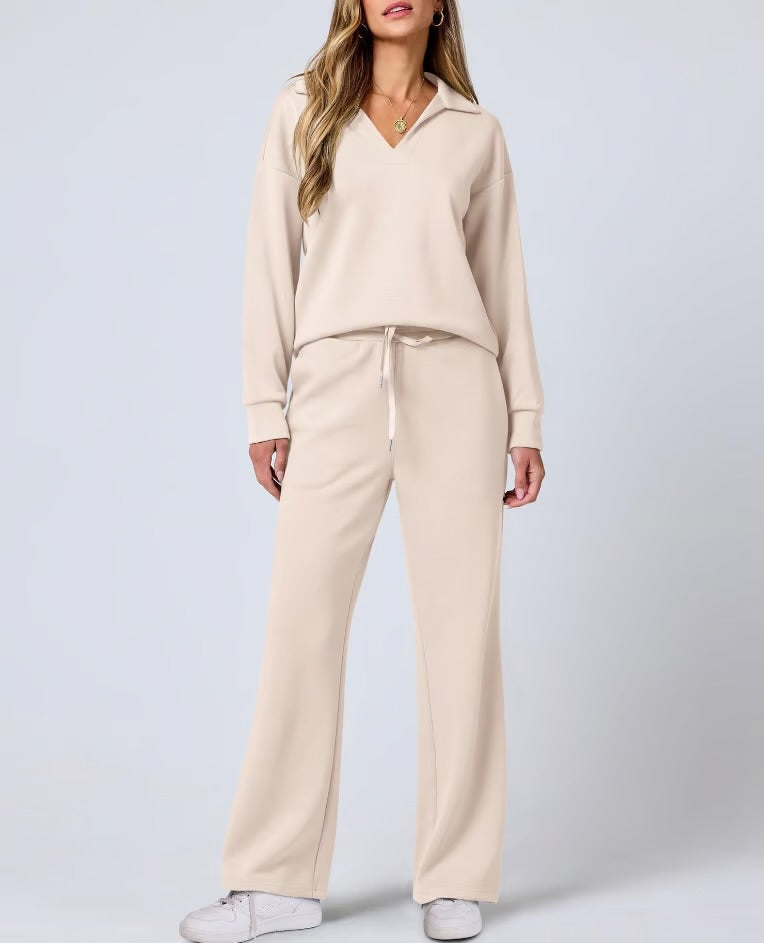 Vienna Comfort™: Dam 2-delade sweatsets med långa ärmar