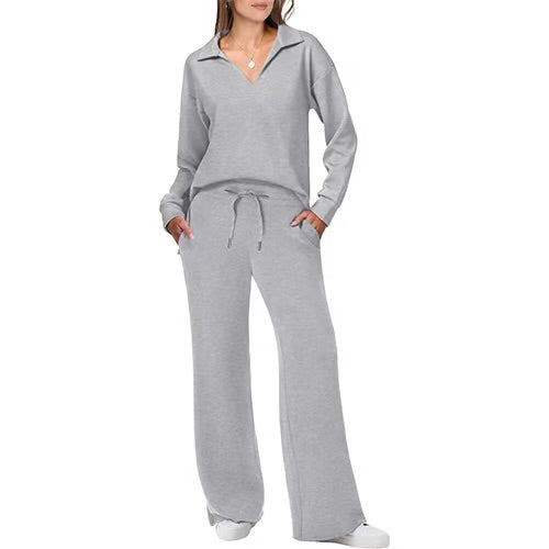 Vienna Comfort™: Dam 2-delade sweatsets med långa ärmar