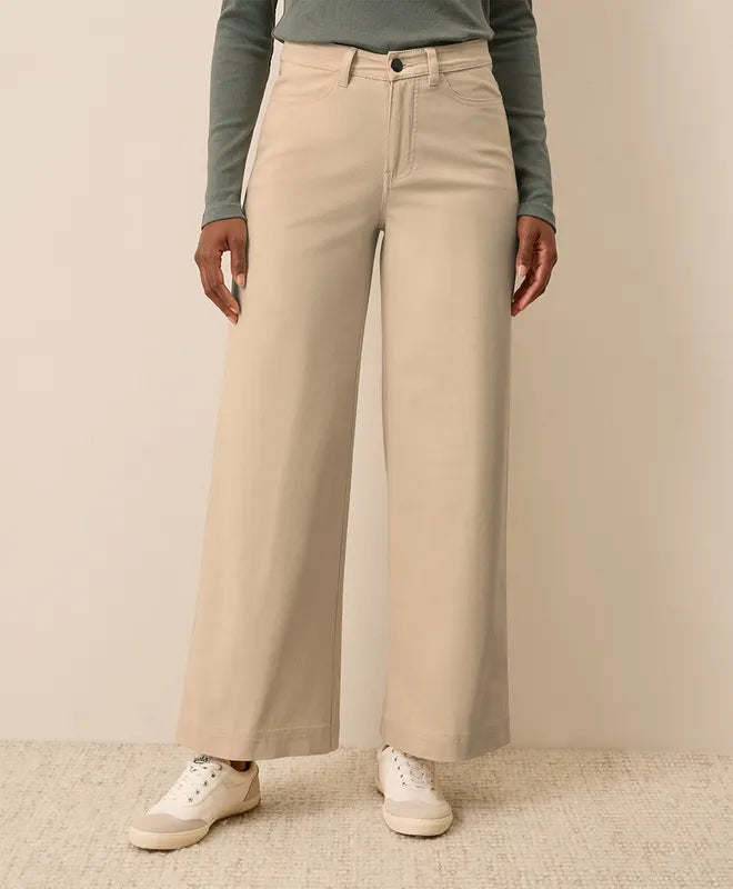 Stretch Twill Wide Leg Pant