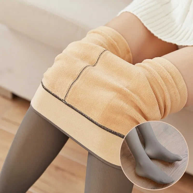 Damen Leggings Varma Genomskinliga SuperTöjbara Strumpbyxor